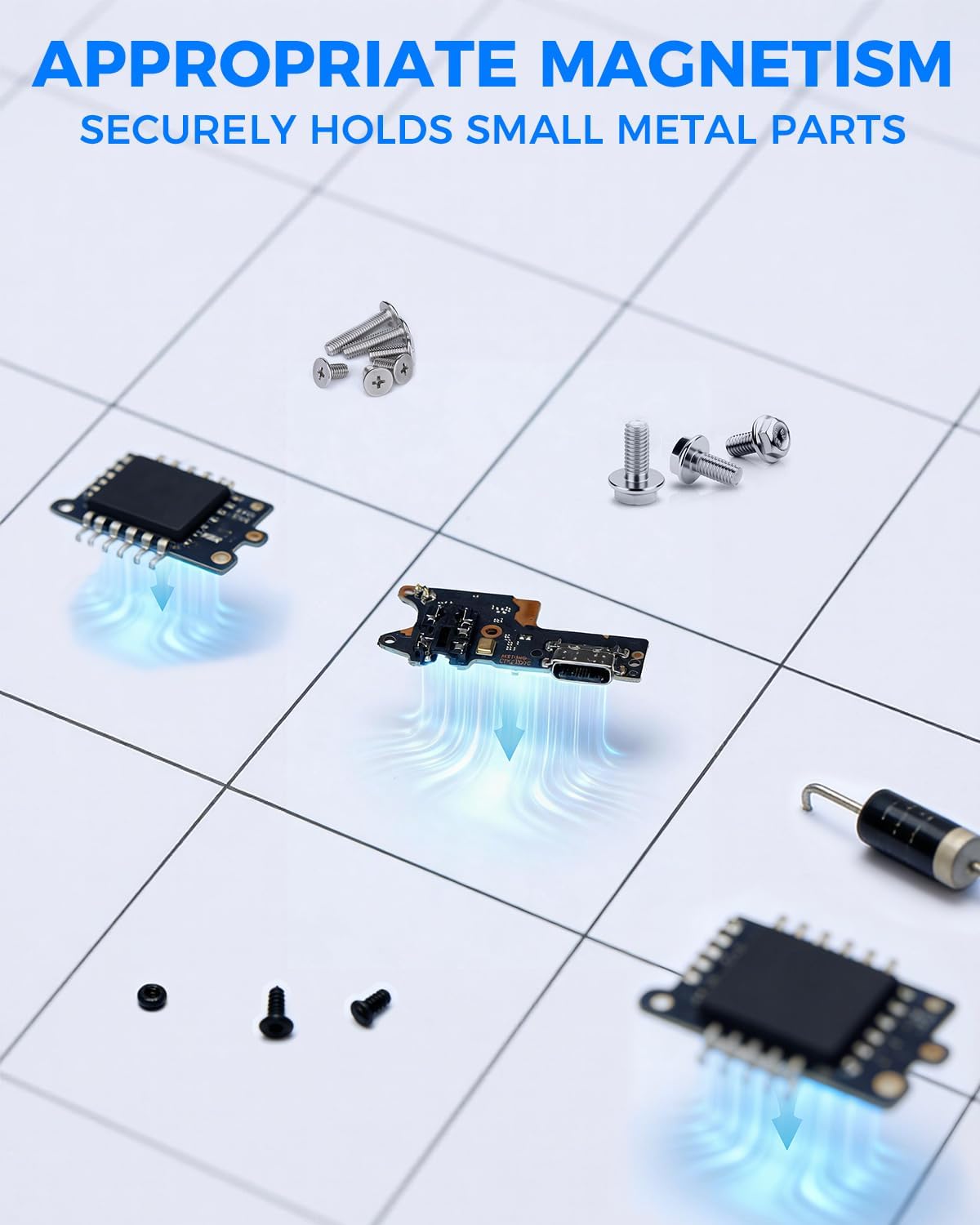 11.8 9.8 inch Magnetic Mat Magnetic Project Mat with Waterproof Surface & Dry Erase Pen - Keep Screws and Small Parts