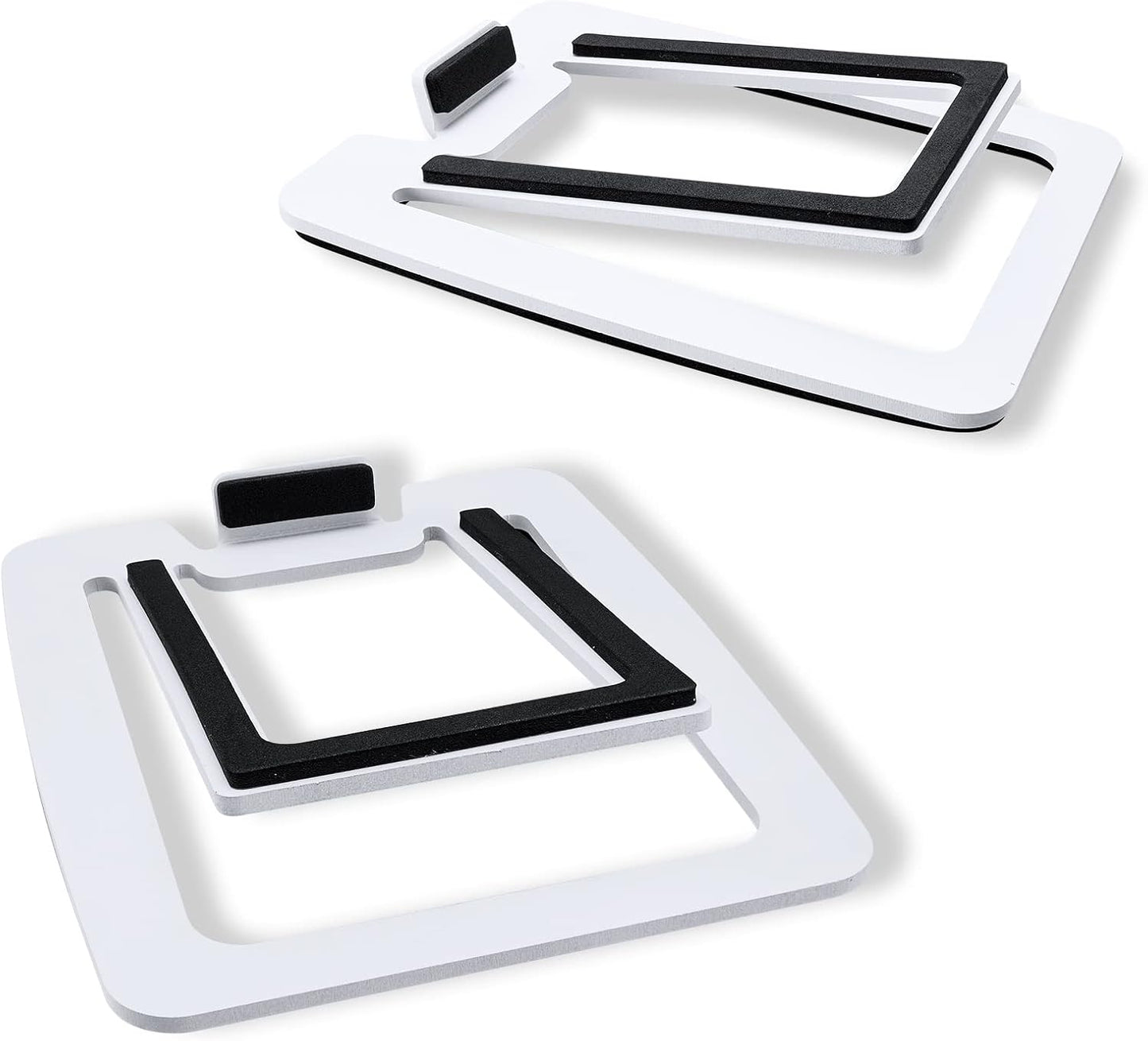 Sanyun SW601 15 2''-3'' Tilted Desk Speaker Stands for Compact Computer PC Bookshelf Monitor Speakers, Steel Metal Base