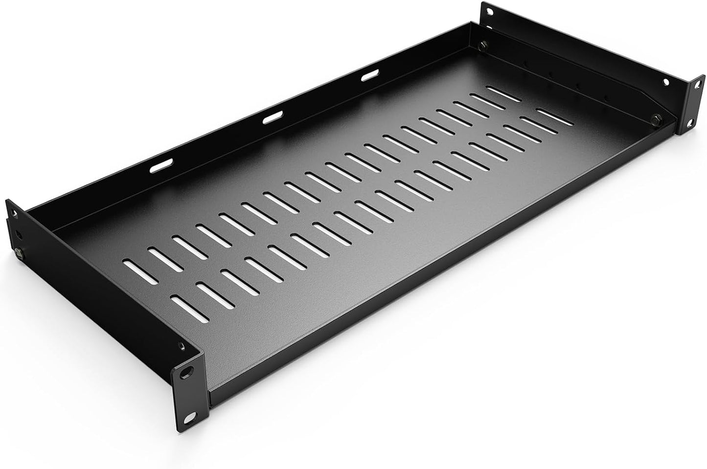 Fengone 1U 8" (203mm) 19" Server Rack Mount Shelf Network Rack Shelf Suitable for Network Equipment Racks and Cabinets