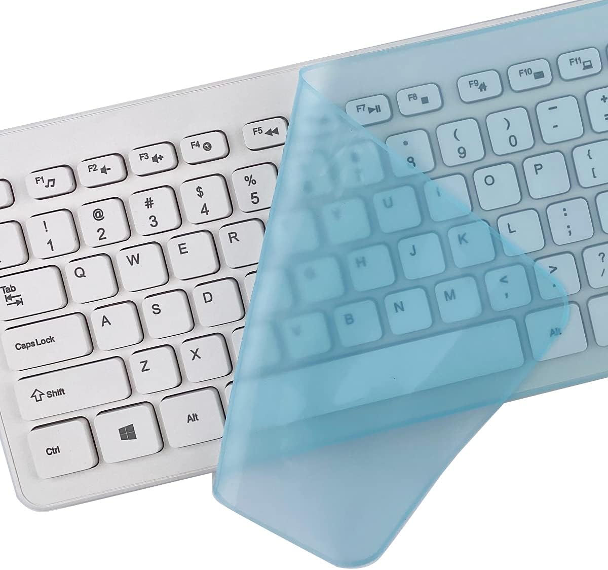 MUBUY-GOL (17.52" 5.51"), Universal Keyboard Cover Skin for Standard Size PC Computer Desktop Keyboards x Clear