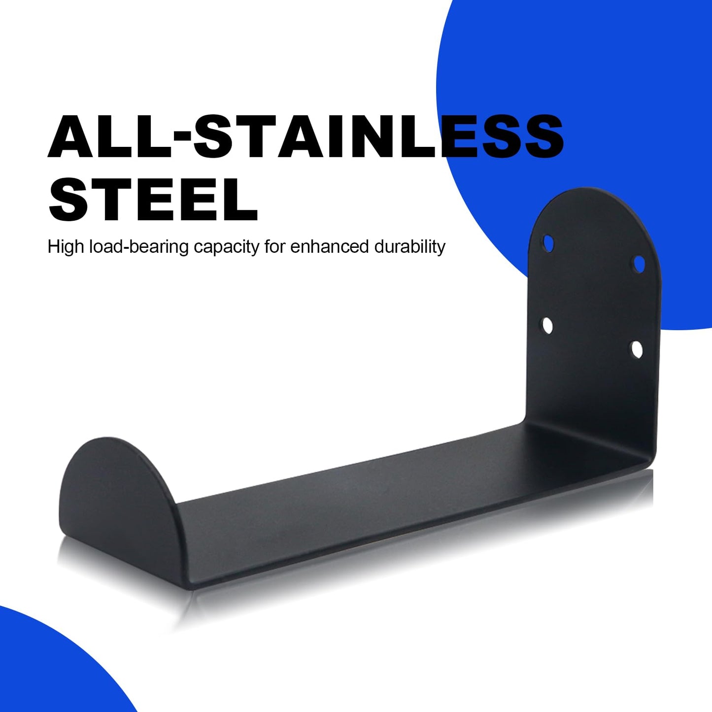 Yoga Mat Holder Wall Mount, 2-Pack Space Saving Yoga Mat Rack for Small Home Gym Storage, Stainless Steel Wall Holder for Yoga Mats, Foam Rollers & Workout Accessories