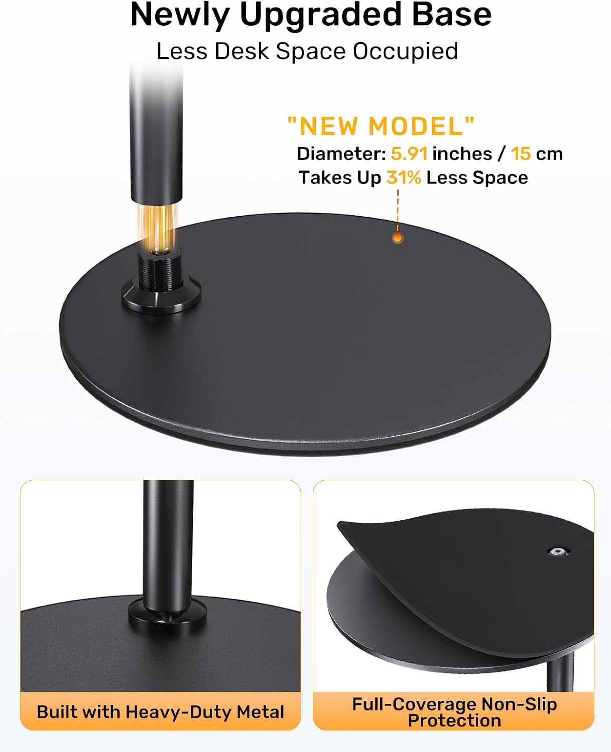 jidinung C922 C930e C920S C920 C615 C960 C920x 4K N60, 1/4" Upgraded Webcam Stand for Desk, Telescopic Webcam Tripod