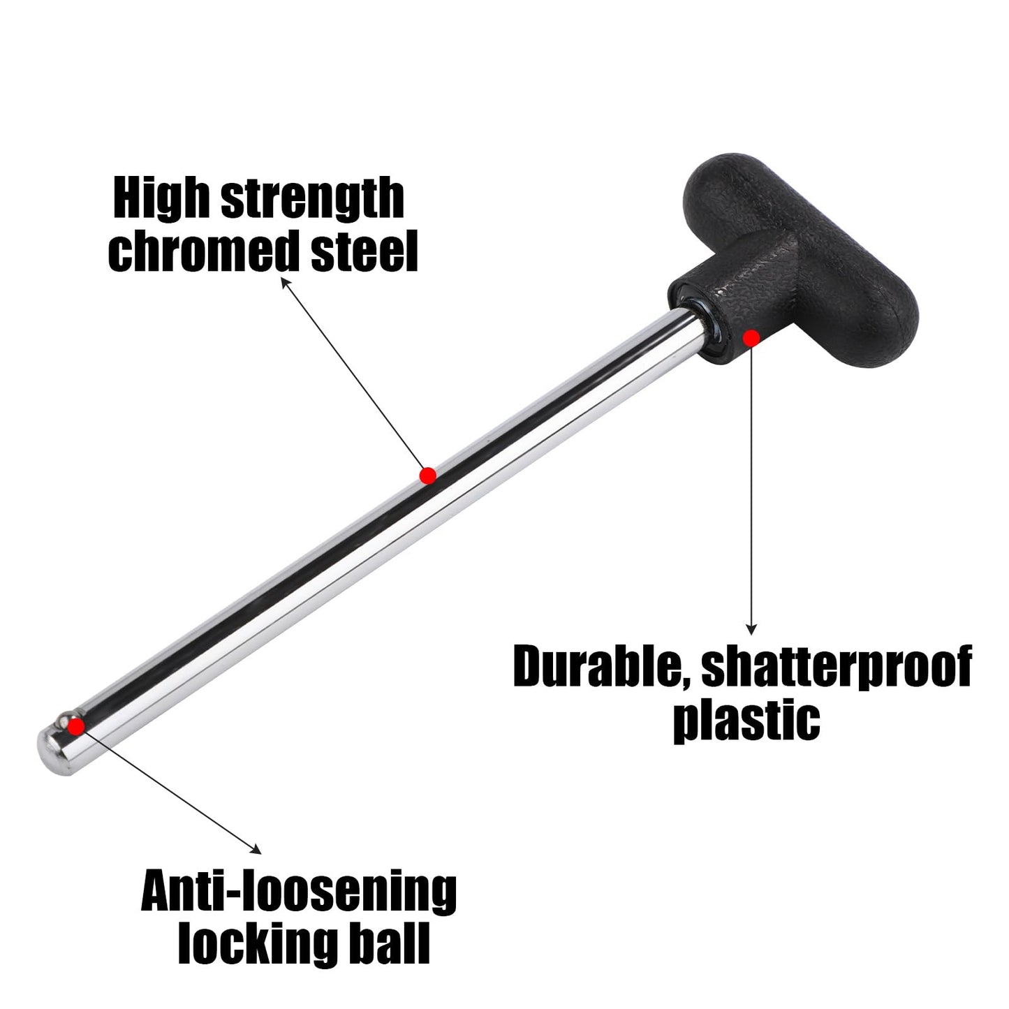 NQEUEPN Weight Stack Pin, 3/8 Inch Diameter 6 Inch Locking Heavy Duty Universal Weight Selector Pin for Home Gym Exercise Machine Accessories