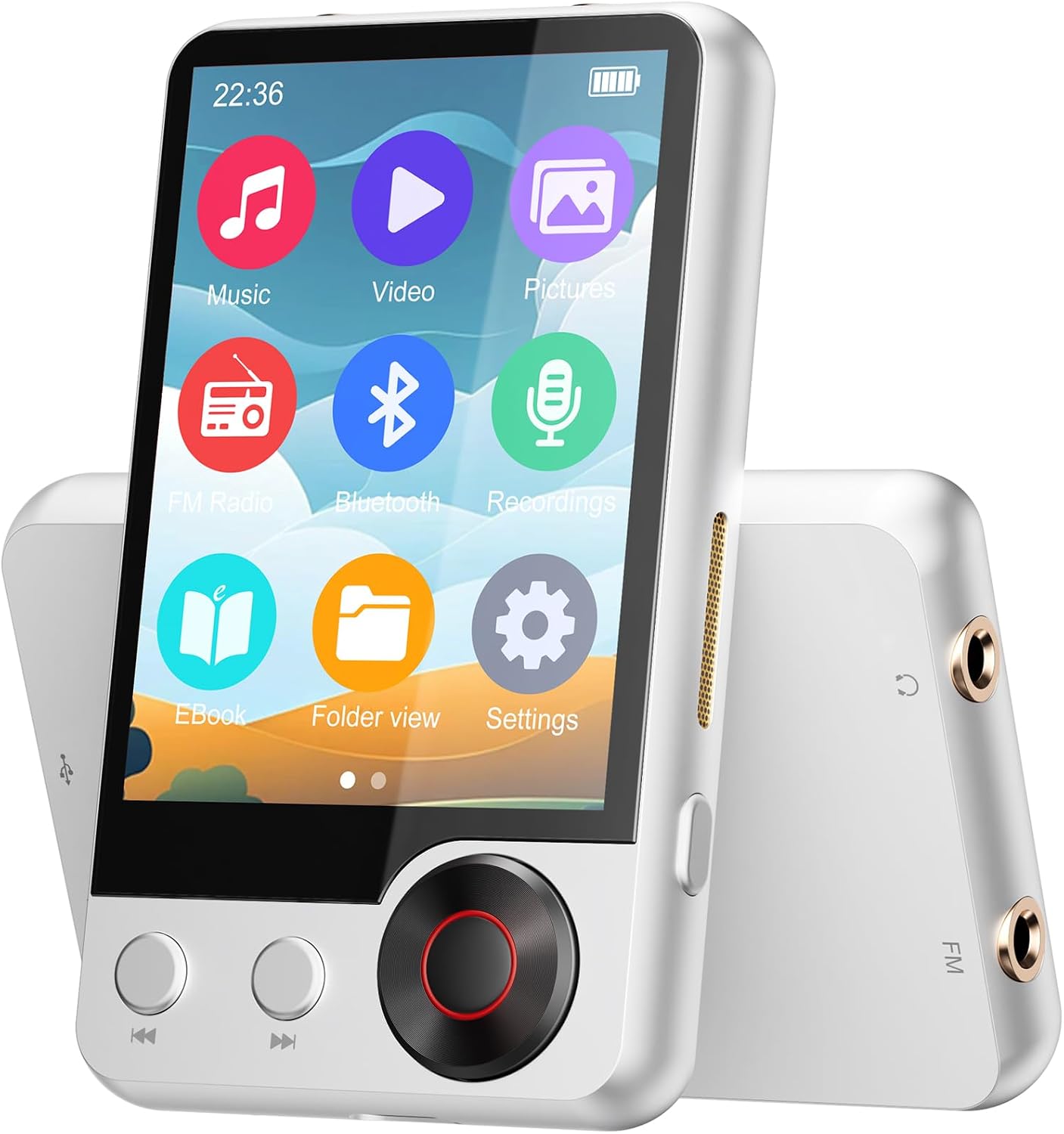 joliker 128GB MP3 5.3, 2.4" Player with Boosted Bluetooth Music Player Features HD Speaker, Touchscreen, Expandable SD