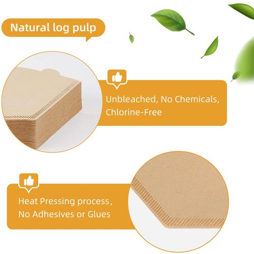 Coffee Filters #4, Coffee Filters 4 Cone Paper, Unbleached, Brown, 8-12 Cup, Number 4 Coffee Filter, 100 Count