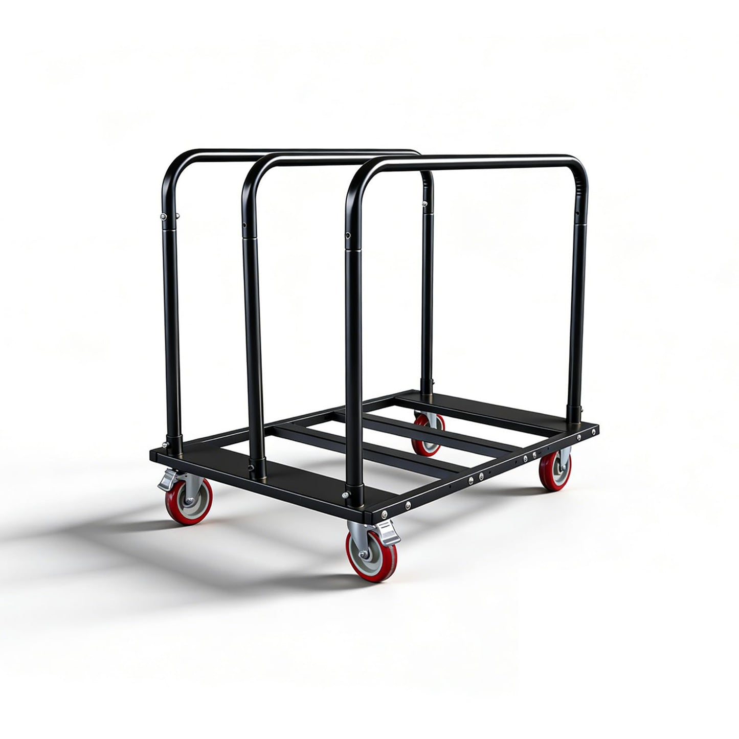 Folding Table Cart, Heavy Duty Table Dolly with 5" PU Swivel Wheels, 1800 LBS Capacity Drywall Trolley, 10 Table Load for Party Events, Hotel, Warehouse, Factory, Moving Panels, Drywall, Boxes