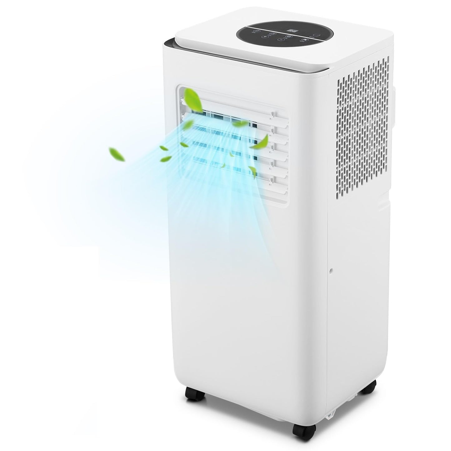 10,000 BTU Portable Air Conditioner – 3-in-1 AC with Dehumidifier & Fan, Quiet Operation, Energy Efficient, Remote Control, Sleep & Timer Modes, Cools up to 450 Sq.Ft, Home, Office, RV, White