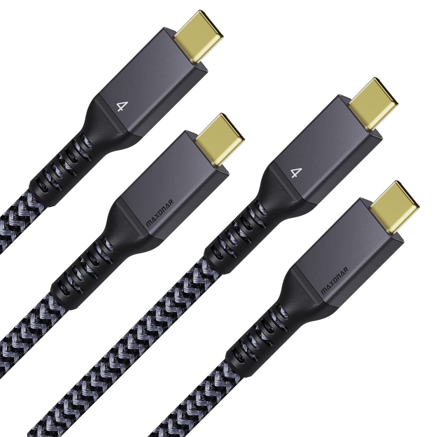 [2 Pack 3.3FT] 4 USB4 40Gbps 240W 8K/5K 2026 Maxonar Thunderbolt Cable for Cable, Sync, Charging, Display, All-in-One