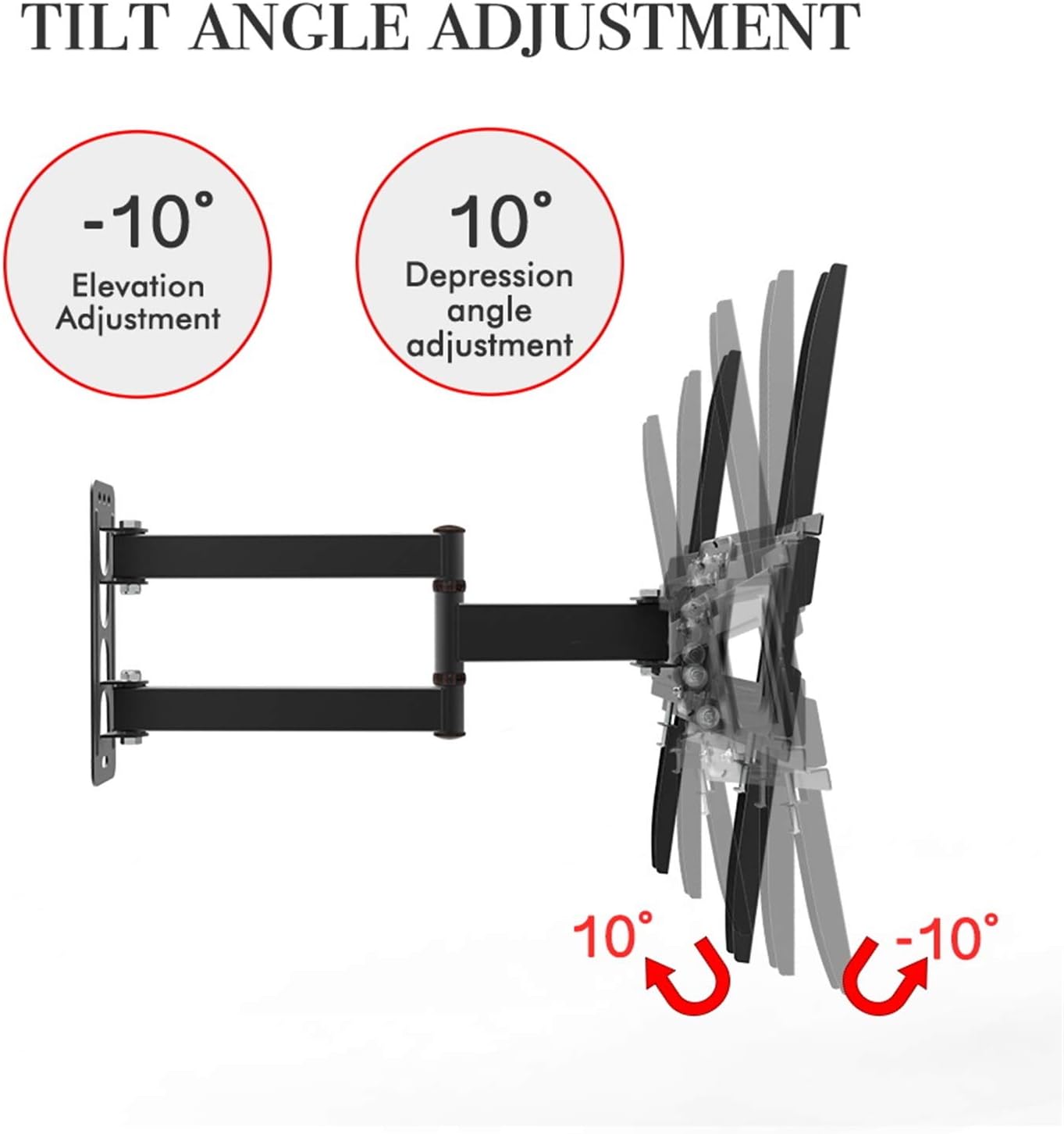 DESIGNSCAPE3D 32-65" 400 400, 35 -10~10 Adjustable TV Stand Mount, VESA * KG Capacity, Tilt