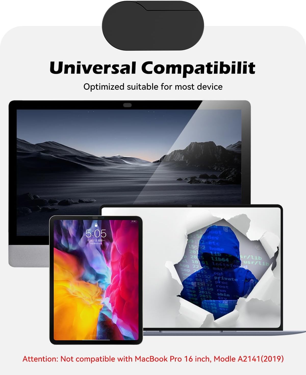[2-Pack 0.015 Inch CloudValley Upgrade Rotating] Laptop Camera Cover Slide, Ultra-Thin Metal Web Camera Cover