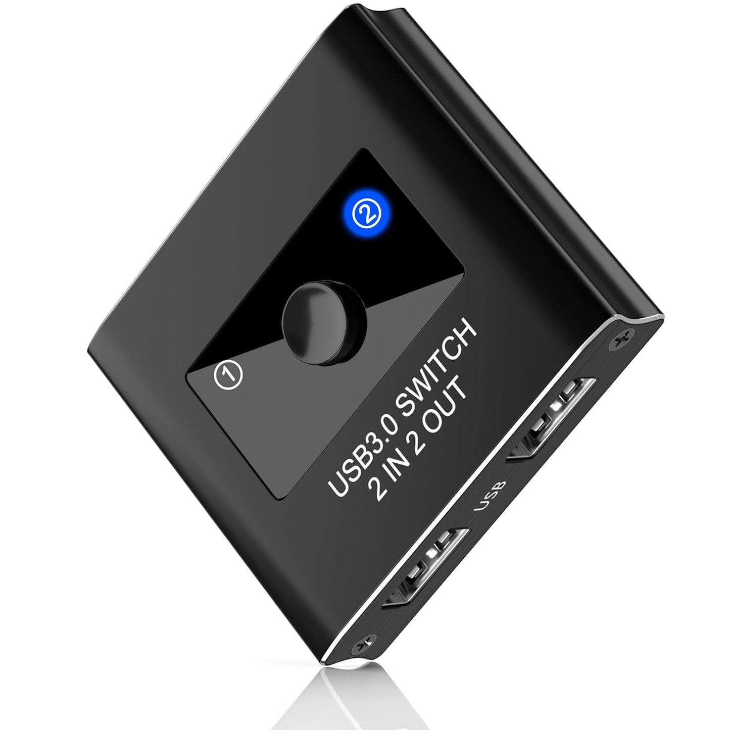 3.0 2 2 2 2 USB Switch, USB Switcher in Out, Switcher Computers Sharing Devices for Printer, Keyboard, Scanner, Mouse
