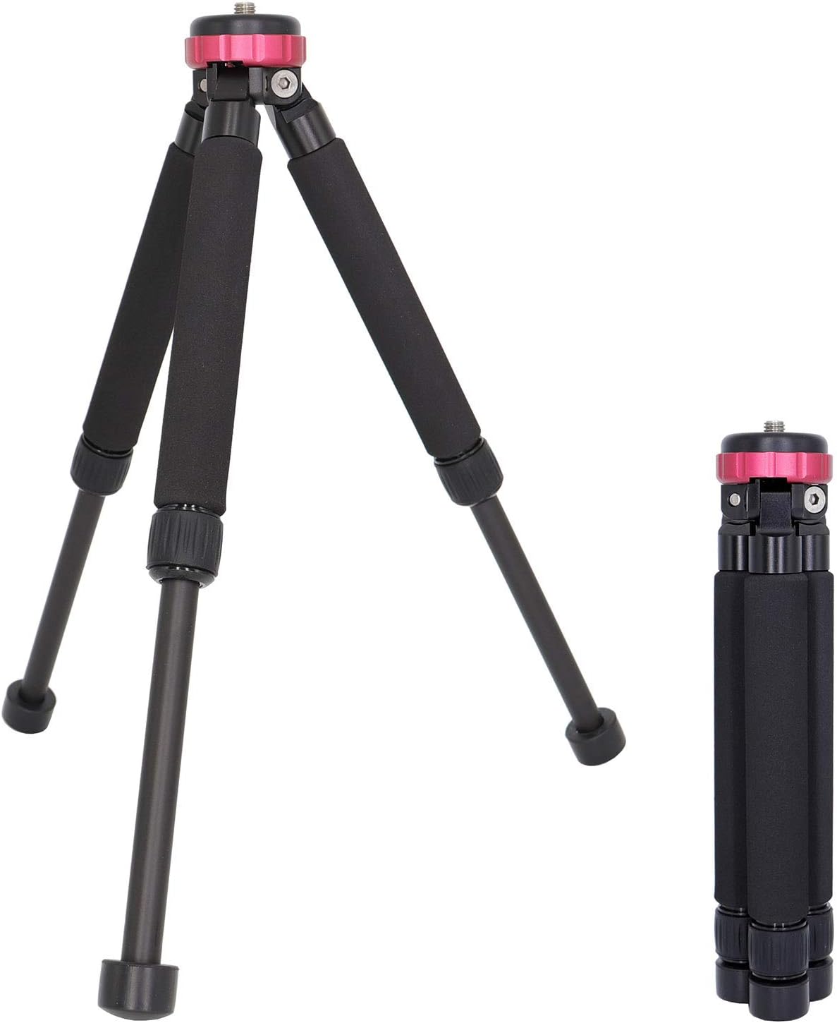 koolehaoda 1/4" 3/8" Camera Mini Tripod Table Stand Desktop Compact Tripod with and Screw Mount Compatible with DSLR