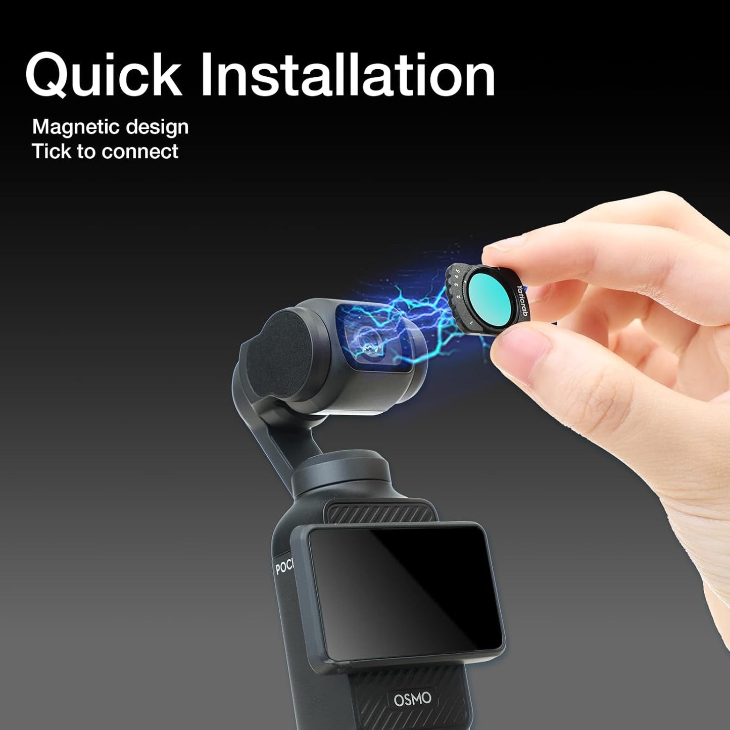 Yaticrab ND2-32 3 5-Stop Magnetic Variable & CPL Filters for DJI Osmo Pocket Accessories, Adjustable ND +