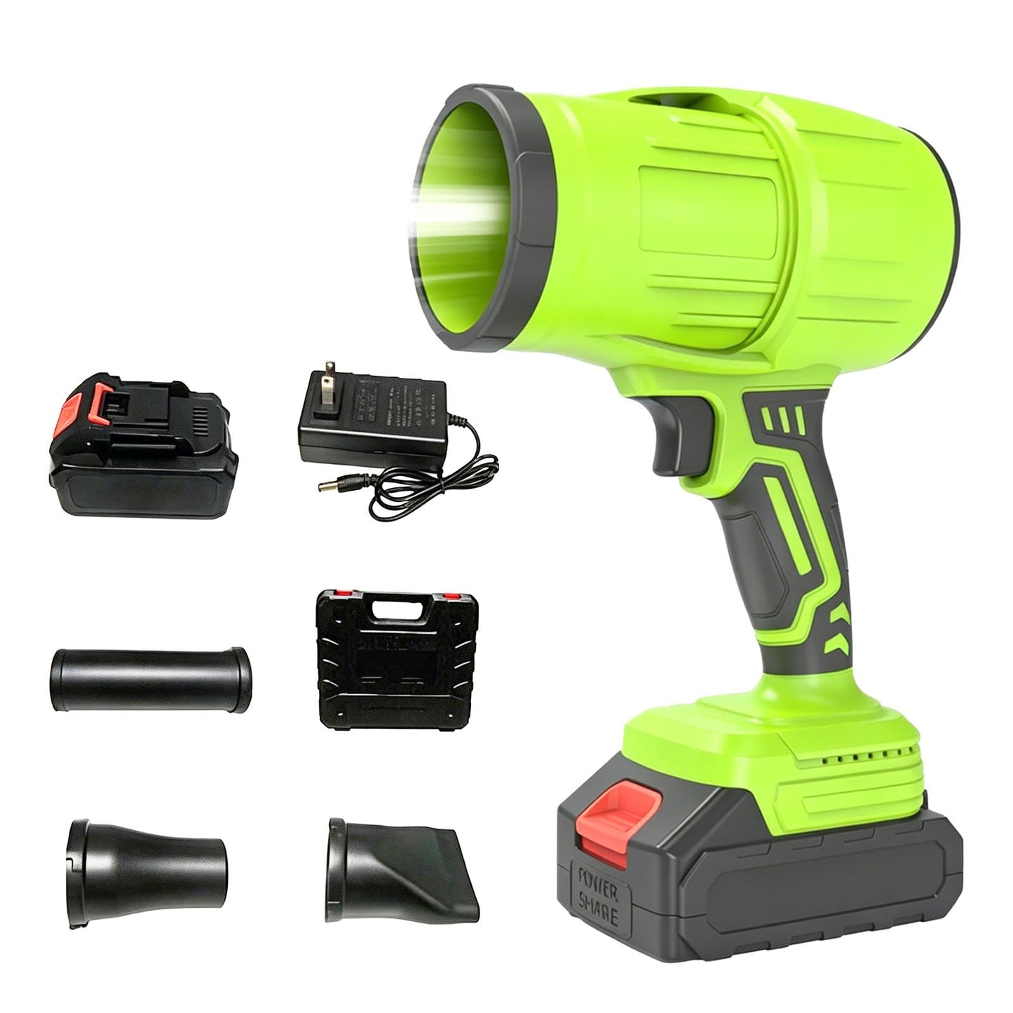 Cordless Leaf Blower with Battery and Charger, 750W Handheld Electric Blower, 130 MPH 140 CFM Lightweight Blower for Lawn Care, Patio, Yard, Car Drying, Dust, Leaves