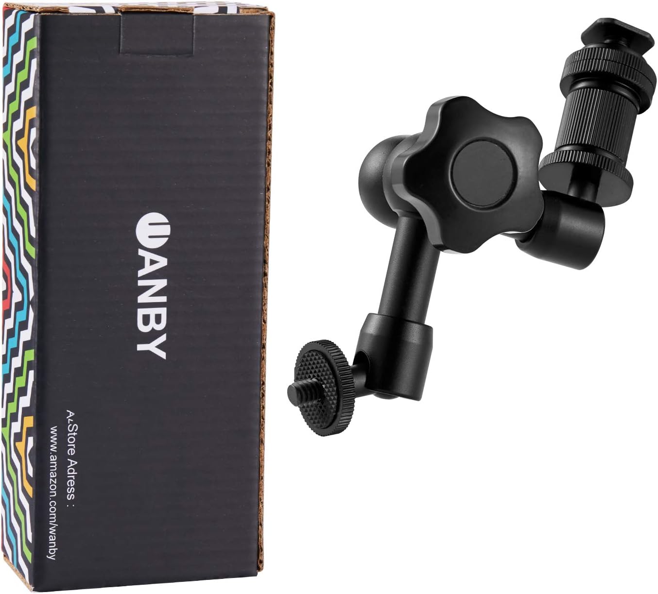 WANBY 7' 1/4" 3/8" (7'Arm) Articulating Magic Friction Arm & Large Adjustable Super Clamp Pliers Clip with and Thread
