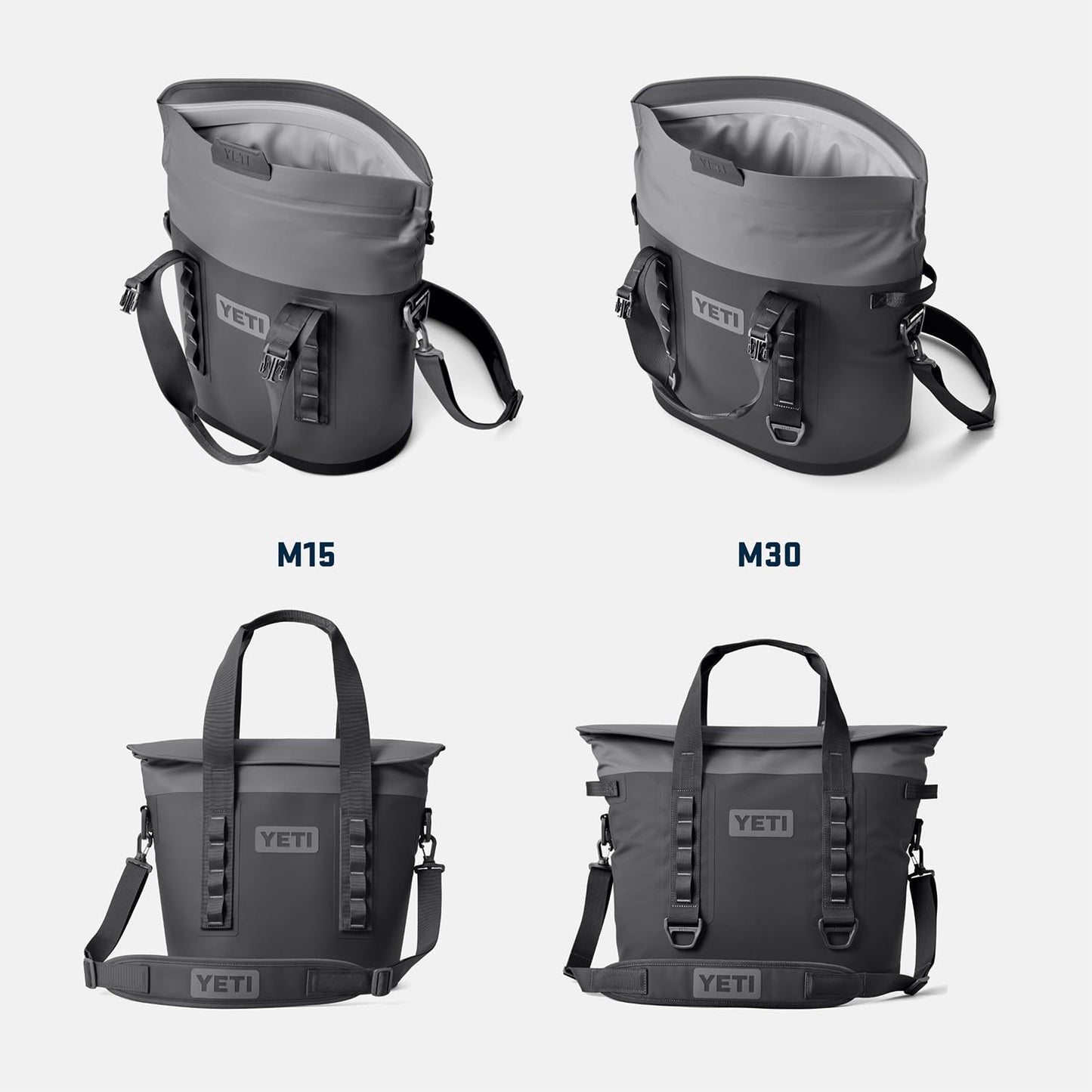 YETI Hopper M15 Portable Soft Cooler with MagShield Access, Black