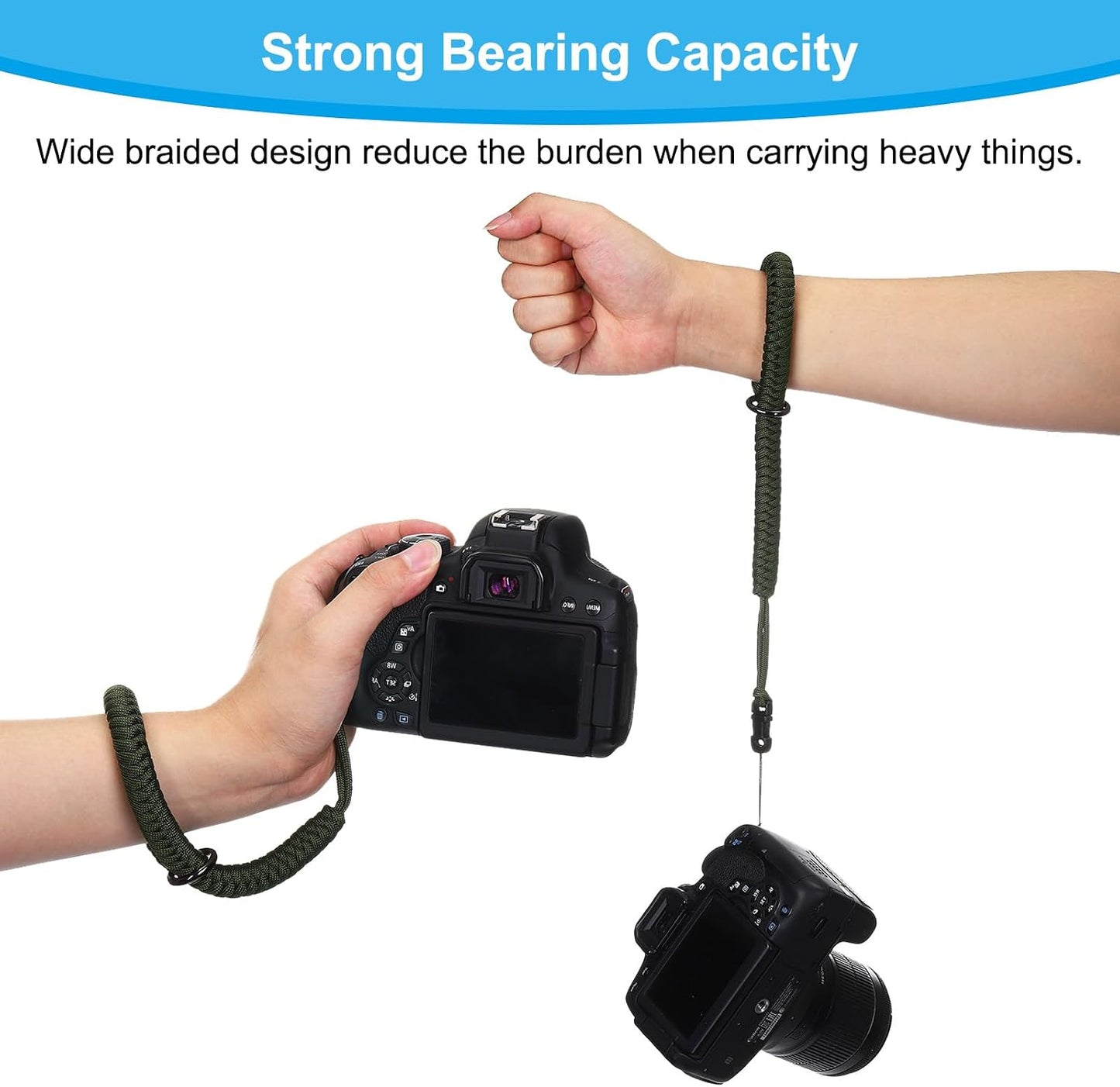 Set, PATIKIL Camera Wrist Straps Polyester Quick Release Braided Hand Wristlet Lanyards with Accessories for DSLR
