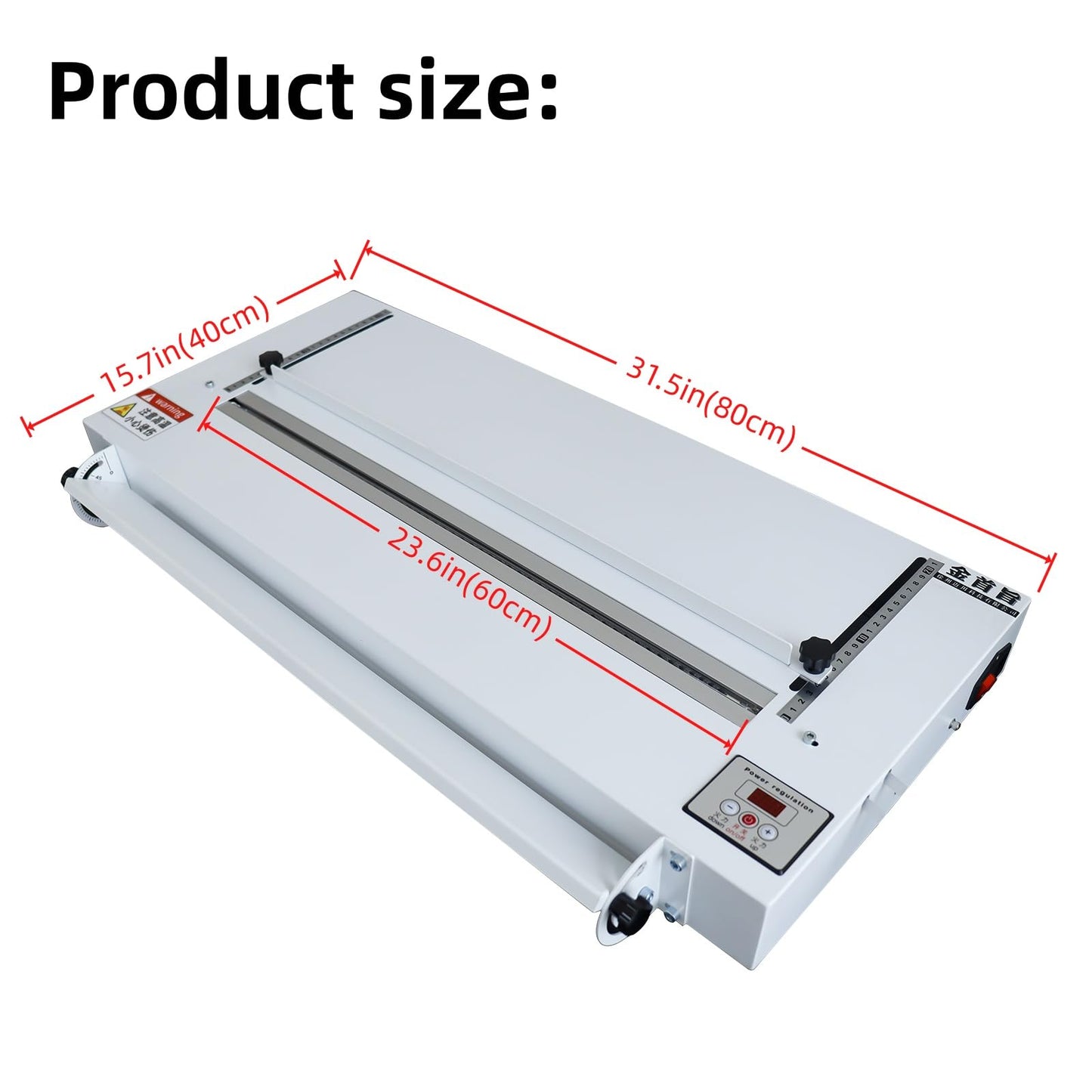 RUOXIJUFU 24inch Acrylic Bending Machine, 110V PVC Plastic Bender with Bracket Angle Adjustment, 60cm Plastic Heat Bending Machine Heater 0-450℃