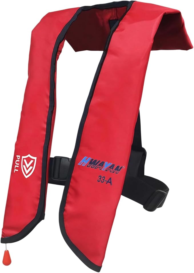 Automatic/Manual Inflatable Life Jacket| Inflatable PFD Kayak Vest Adult| Life Vest for Adults| Outdoor Water Sports| Supports up to 330 lbs|33g of Carbon Dioxide Cylinder