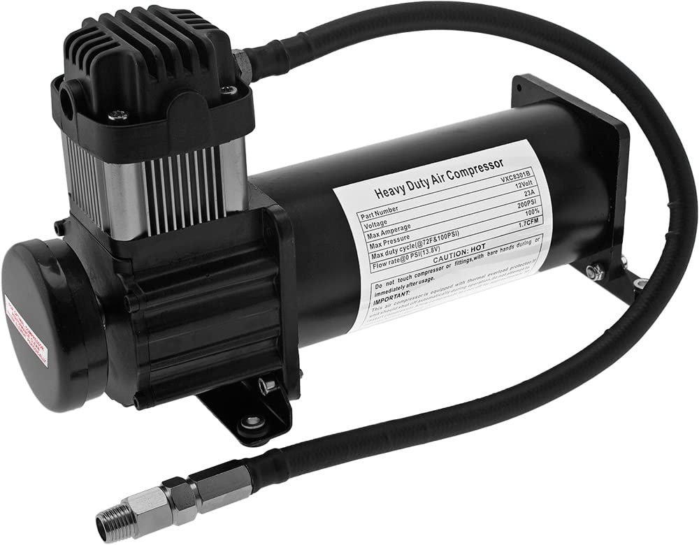 Vixen Horns 1.5 Gallon (5.6 Liter) Train/Air Horn Tank with 200 PSI Compressor Onboard System/Kit 12V VXO8315B