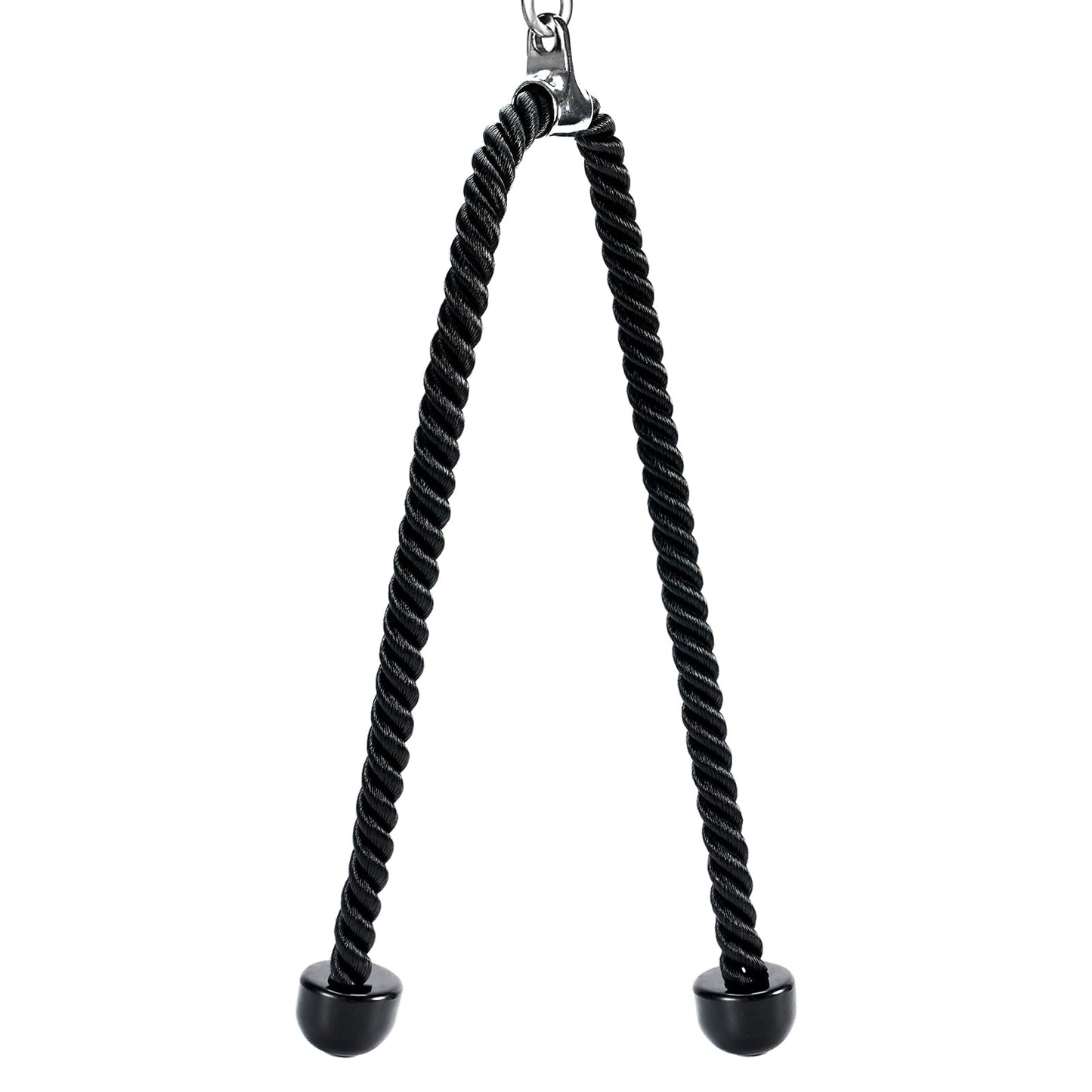 Warmroom Long Tricep Pull Down Rope Exercise Tricep Rope 55 inch Pull Down Rope with Latch Gym Cable Machine Accessories