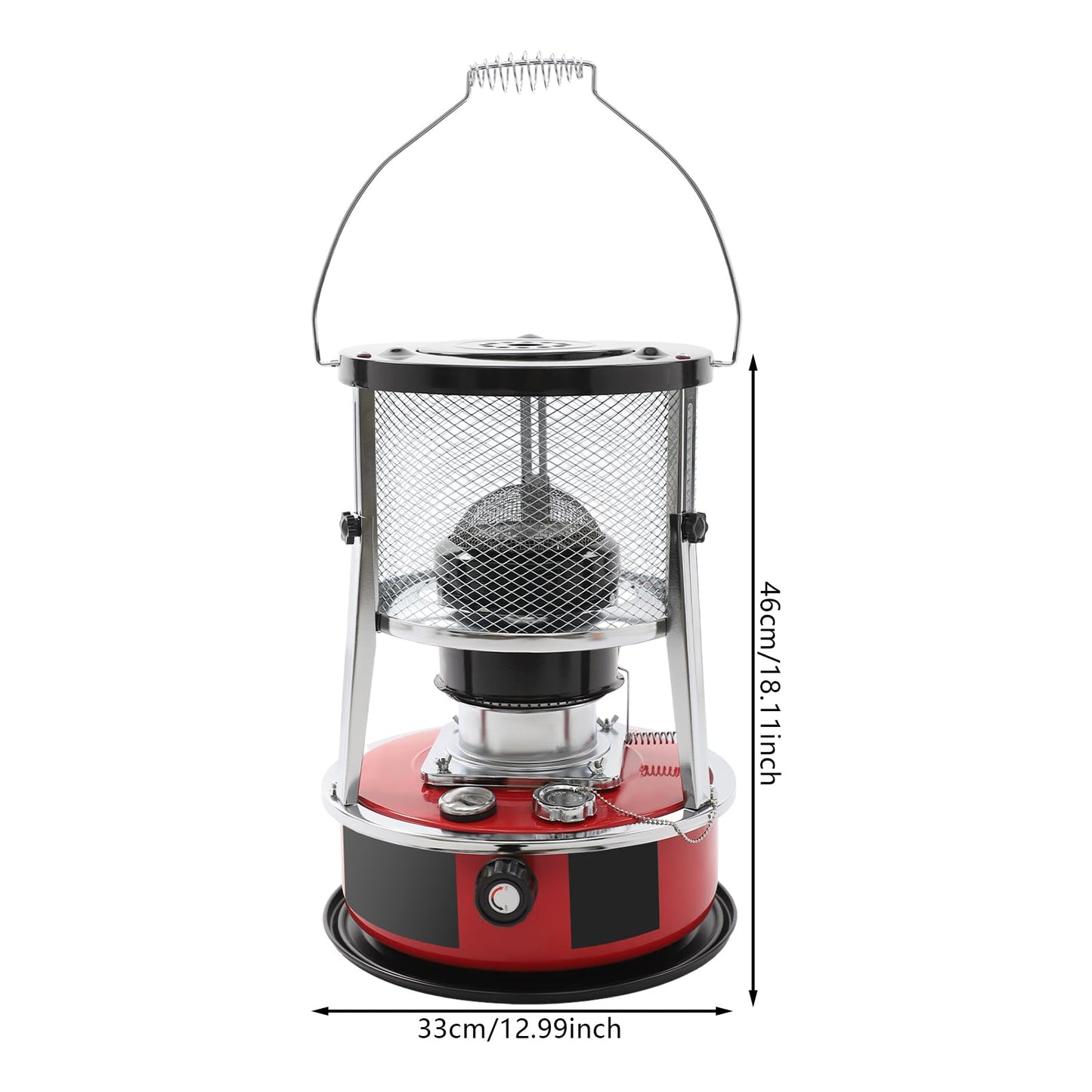 Portable Kerosene Heater 8000 BTU, Indoor Outdoor Space Heater with Adjustable Height 13-18 Inches, 1.37 Gallon Fuel Capacity for Garage Camping Emergency Heating