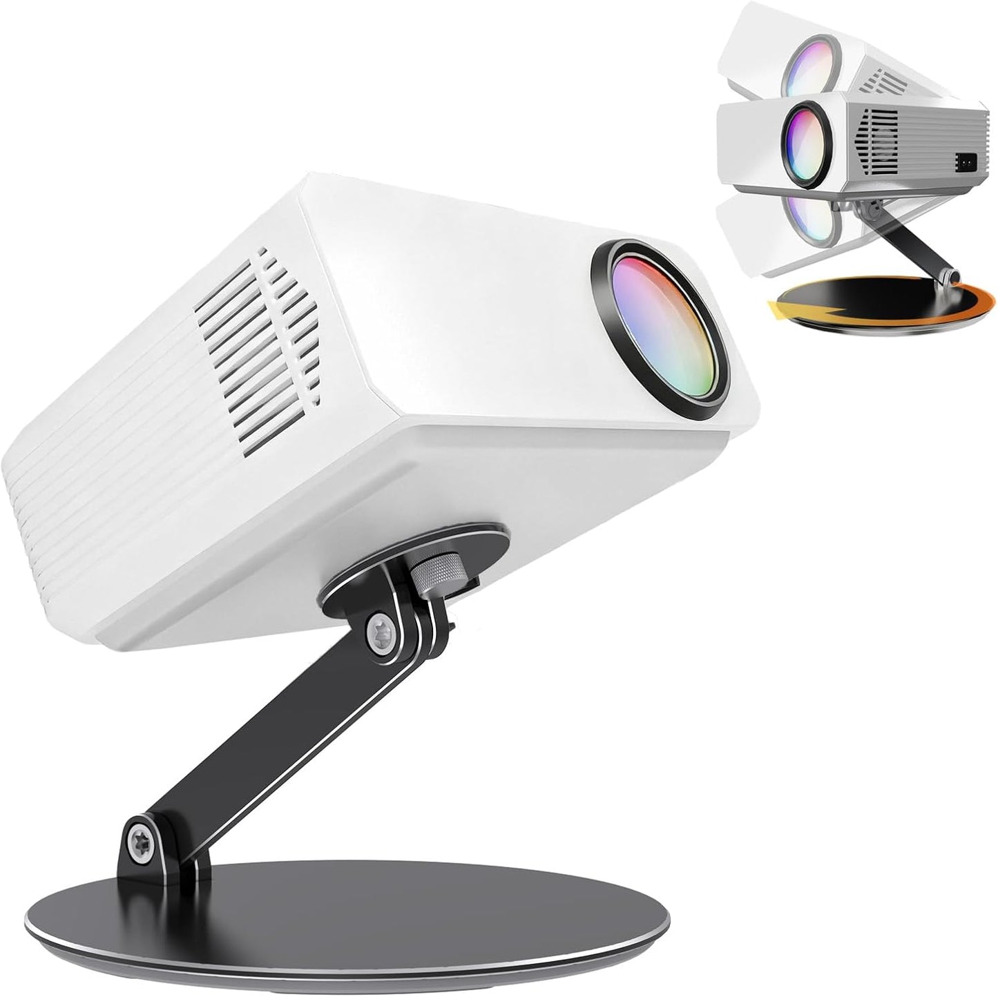MAWADA 1/4" 360 Foldable Stand For Projector - Foldable Table Projector Mount with Thread, Height Adjustable, Rotation