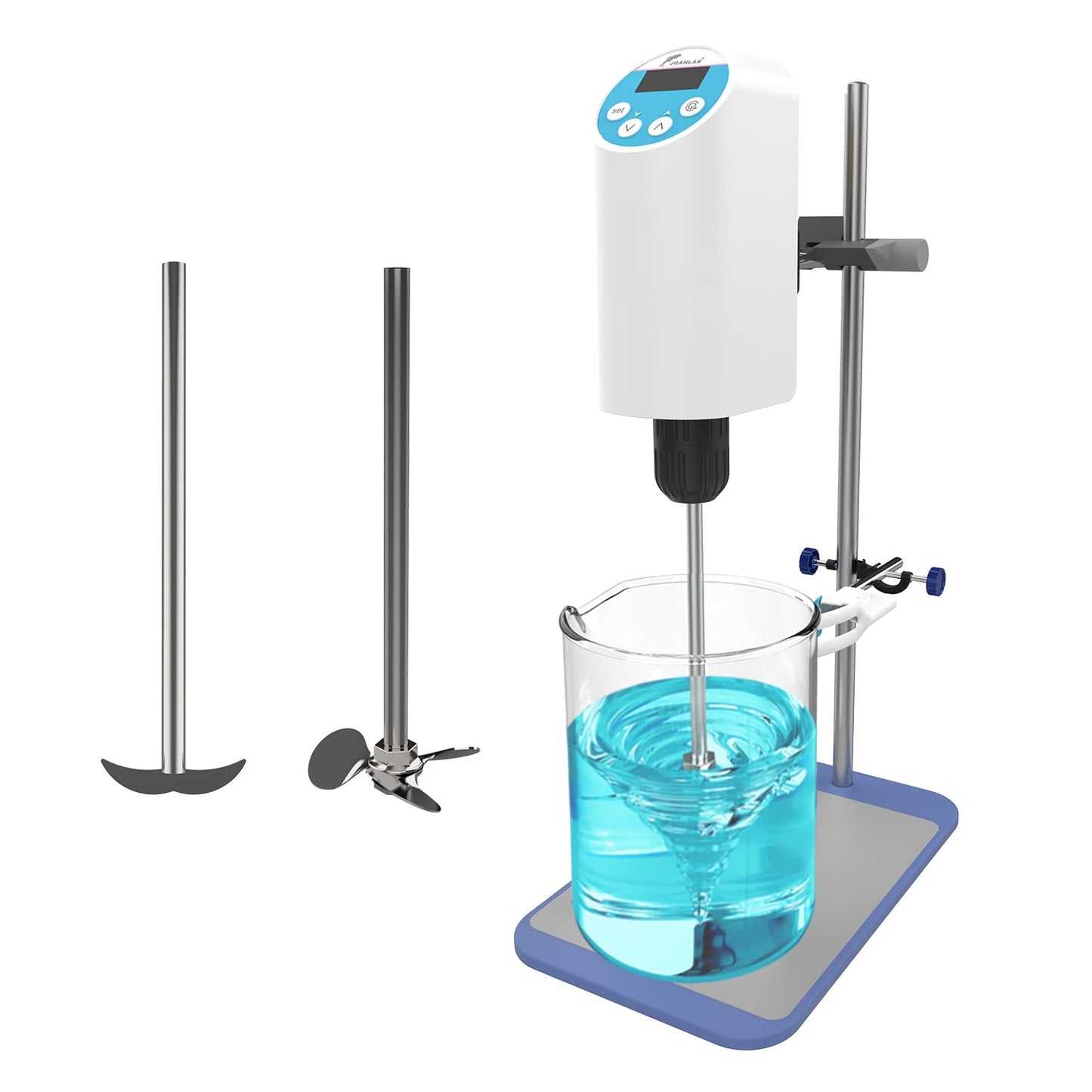 JOANLAB Digital Overhead Stirrer Mixer 10L Electric Laboratory Industrial Liquid Mixer Stirring 10,000mPa.s,100-2000RPM Adjustable