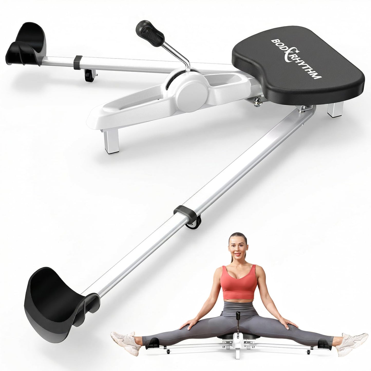 BODY RHYTHM Leg Stretcher - Split Machine for Leg Stretching - Flexibility Stretching Equipment - Ballet, Yoga, Dance, Martial Arts, MMA - Home Yoga Gym Fitness (Black)
