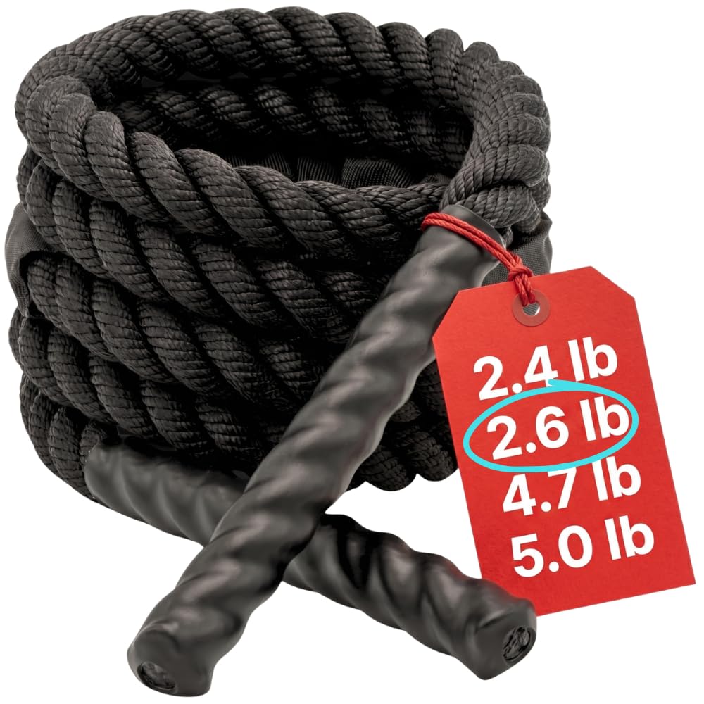 NUPARA FITNESS Weighted Jump Rope for Men and Women. Workout Jump Rope for Fitness, Exercise, Strength, Cardio, and Weight Loss. 2.4lb to 5lb.