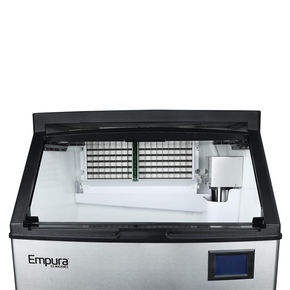 Empura 27" Wide Air Cooled Undercounter Ice Maker | Commercial Ice Machine for Restaurant Bar Cafe | Half Cube, 350 lbs/24hr, 77lbs Bin Capacity, 26.5"W x 27.5"D x 38.5"H, Stainless Steel, 115v, NSF
