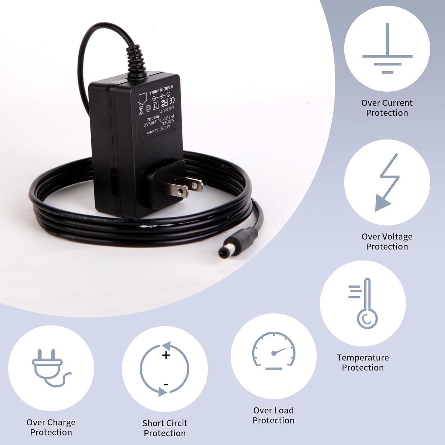 FSQWUR 6V 6Volt 6V 8 100mA 300mA 400mA 500mA 600mA 700mA 800mA 900mA 1000mA 1500mA 2000mA Power Supply AC Adapter DC
