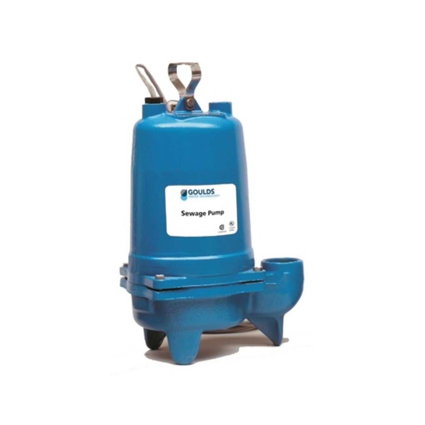 Goulds WS0318B, Model 3886, WS_B Series, Submersible Sewage Pump, 1/3 HP, 208 Volts, 1 Phase, 2" NPT Vertical Discharge, 105 GPM Max, 18 ft Max Head, 20 ft Cord, Manual