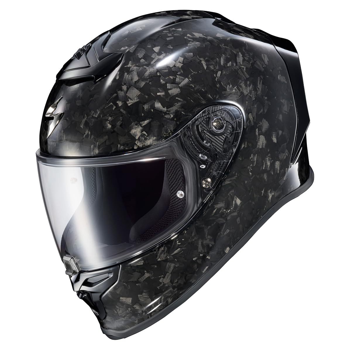 ScorpionEXO R1 Air Carbon Fiber Full Face Motorcycle Helmet with Pinlock Shield Bluetooth Ready Speaker Pockets DOT ECE Onyx (Onyx Gloss Black - X-Large)