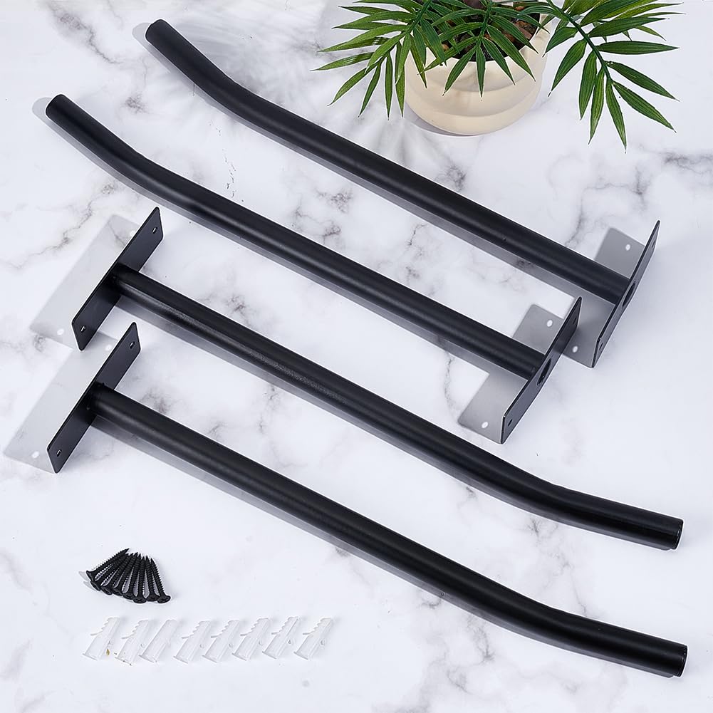 UNICRAFTALE 4Pcs 2 Sets Wall Mount Exercise Ball Holder Black Iron Yoga Ball Holder Metal Yoga Balls Stand Holders Stability Balls Holders Garage Ladder Wall Mount for Home Gym Studio