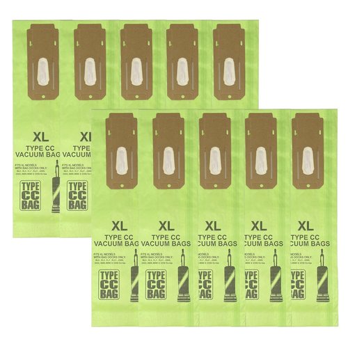 10 Packs Type CC Upright Vacuum Cleaner Replacement Bags Compatible with Oreck XL XL2 XL7 XL21,Elevate,XL Commercial,XL2100rhs,U2000r1,U2000rb1,XL Classic,XL Silver,XL Gold etc.