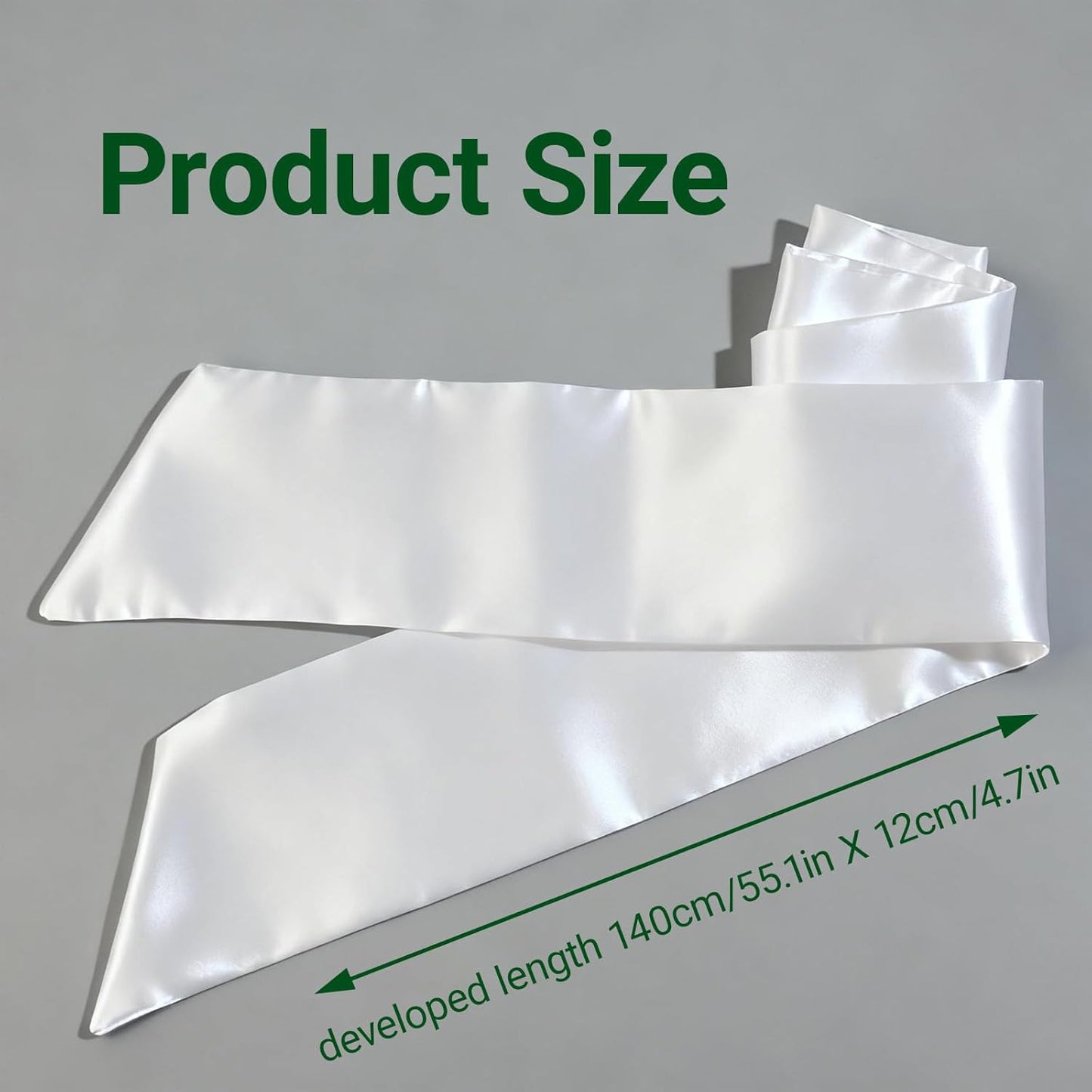 Regine Switzerland 4Pcs White Satin Wreath Sash - Perfect for Easter, Weddings & Holidays