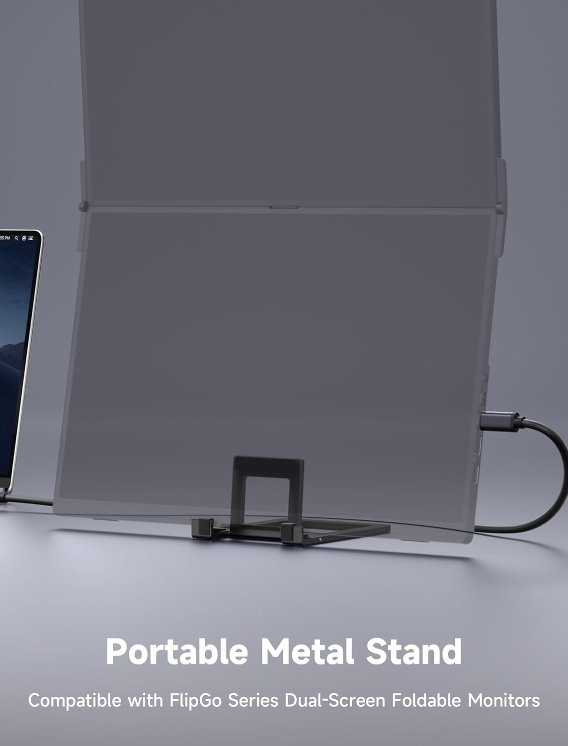 JSAUX 13.5''/15.6''/16 Inch Setup Portable Stand Mount for FlipGo Series and Portable Monitors, Lightweight Screen