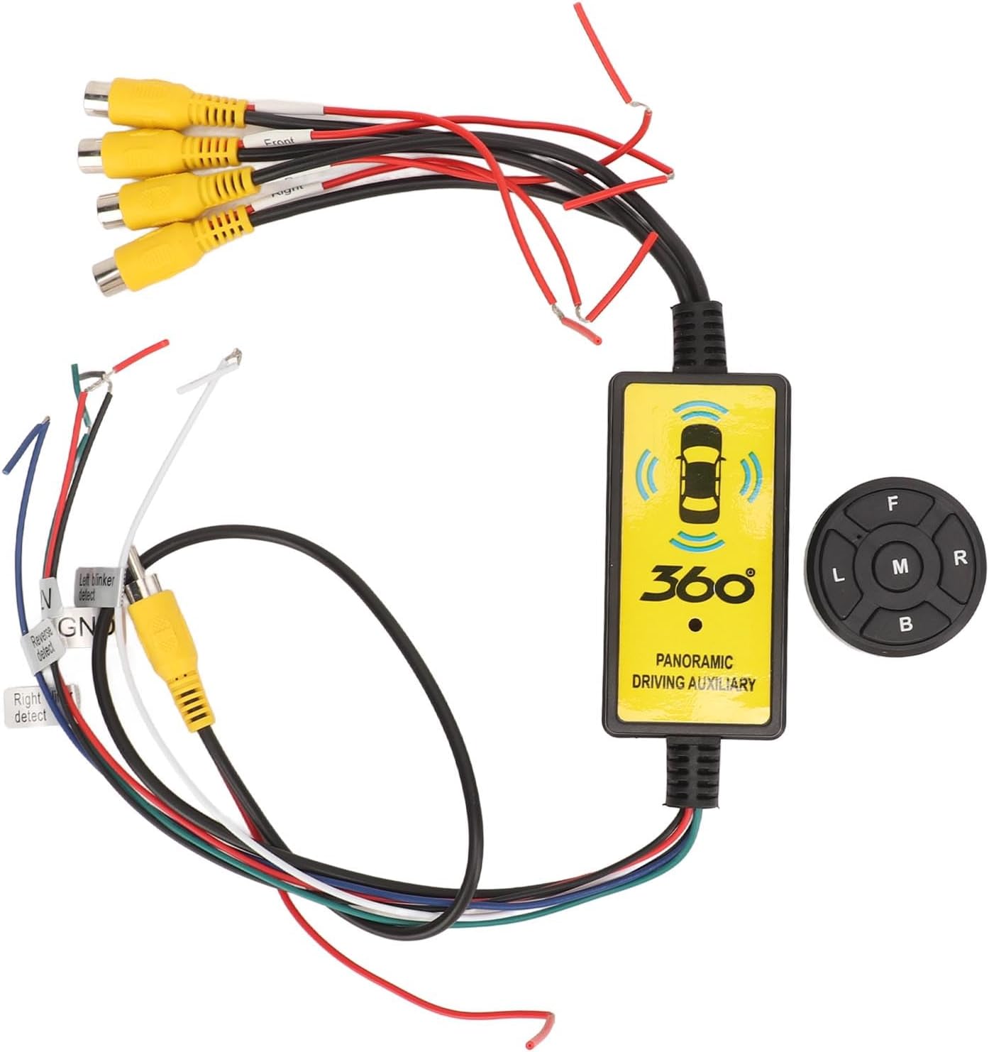 Aramox 4 1 Car Backup Camera Splitter Switch Input, Output Intelligent Car Video Switcher Converter Comes with Remote