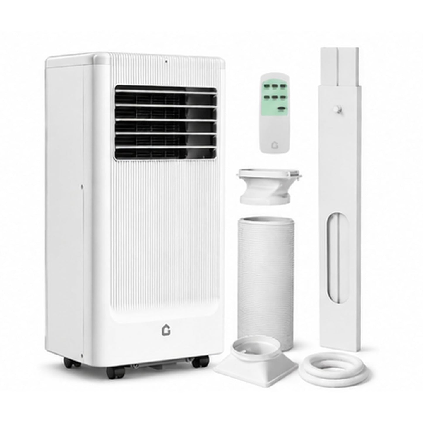 GarveeLife 8,000 BTU Portable Air Conditioner for Bedroom Office Dorm, Cools up to 350 Sq. Ft, 3-in-1 Compact AC Unit with Cooling Dehumidifier Fan Modes, Remote Control, Window Kit, Gray