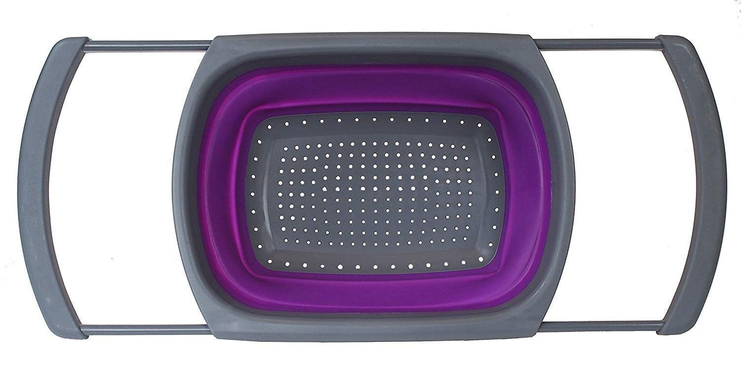 Purple Collapsible Silicone Kitchen Colander/Strainer