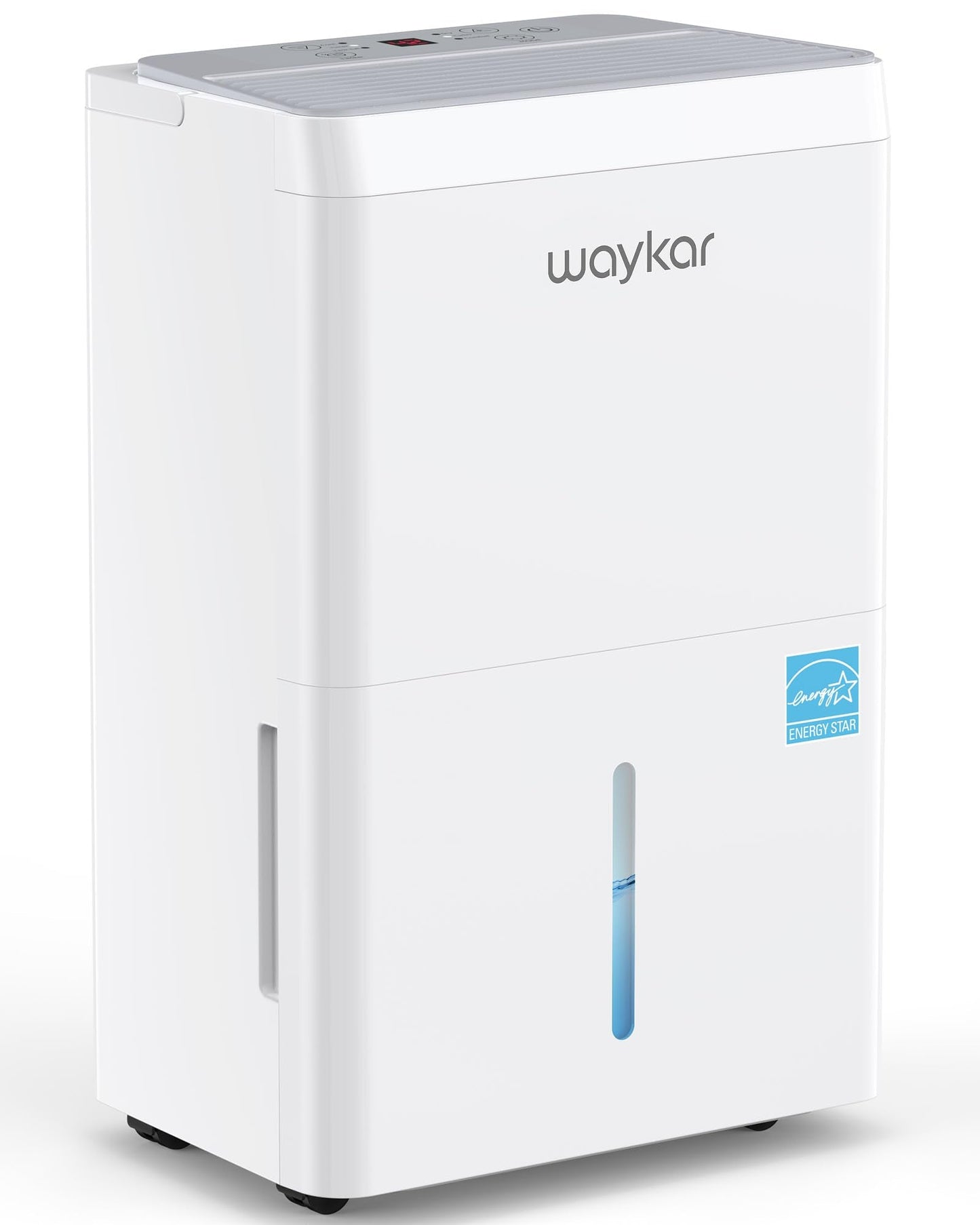 Waykar 6000 Sq.Ft Energy Star Dehumidifier for Basement & Home, 120 Pint/Day with Drain Hose & Tank, Ultra Quiet (40 dB), Smart Auto Comfort Mode