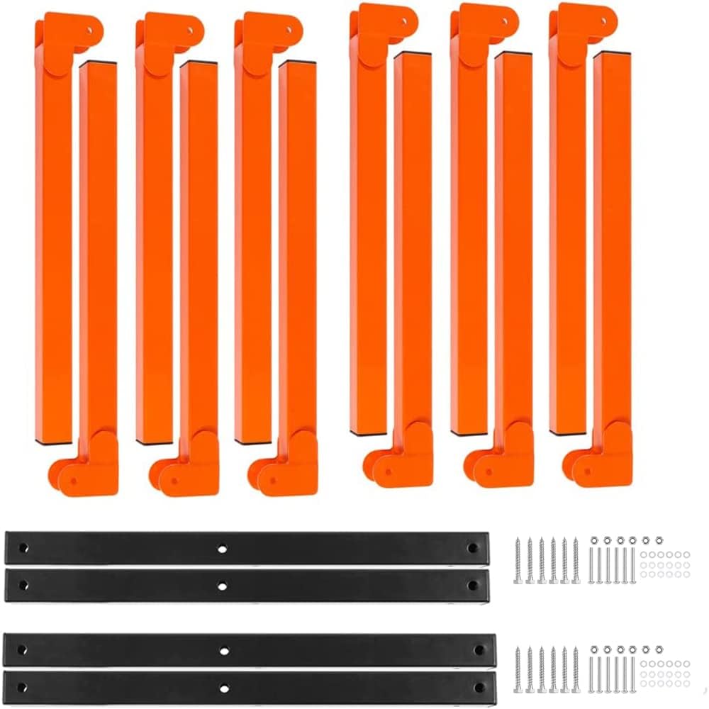Ultrawall Wall Mount Wood Organizer - 3-Level Metal Rack for Indoor & Outdoor Storage | 4 Pack