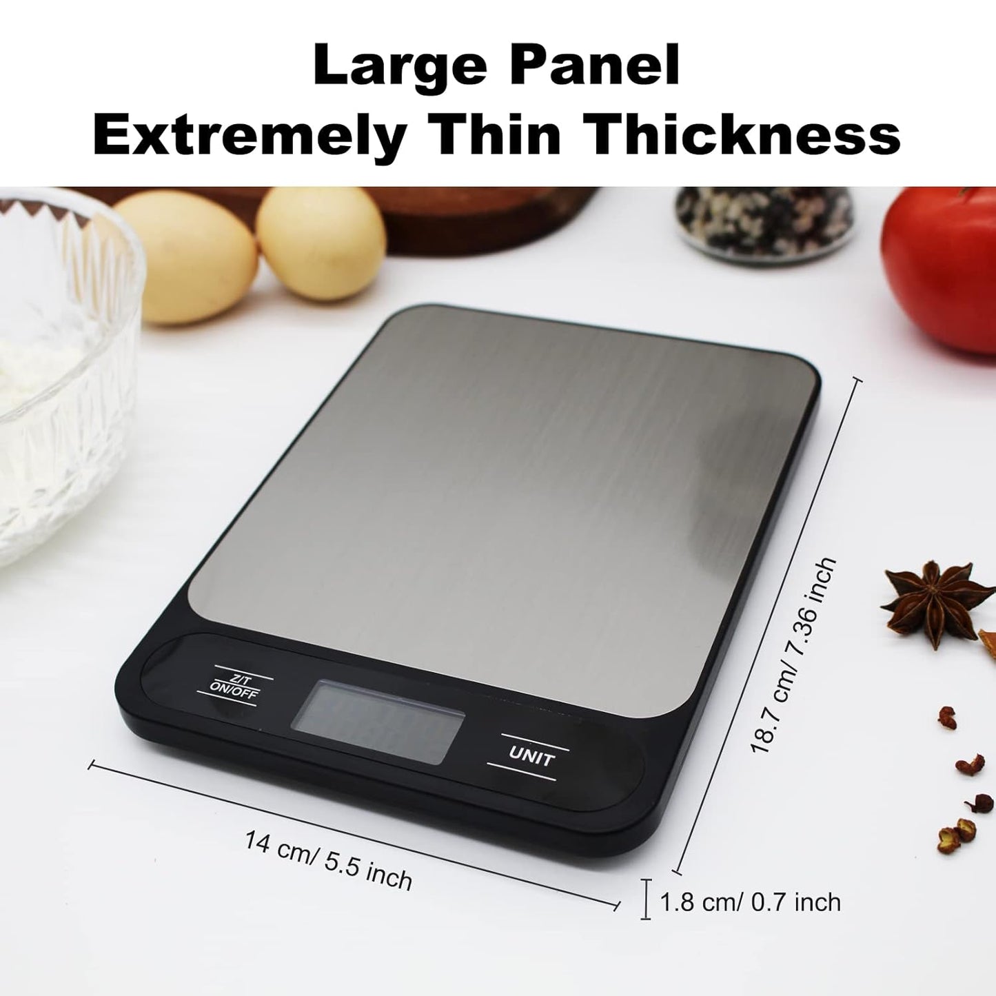 Skiennix Digital Kitchen Scale - 10kg/22lb Capacity for Accurate Grams & Ounces Measurement