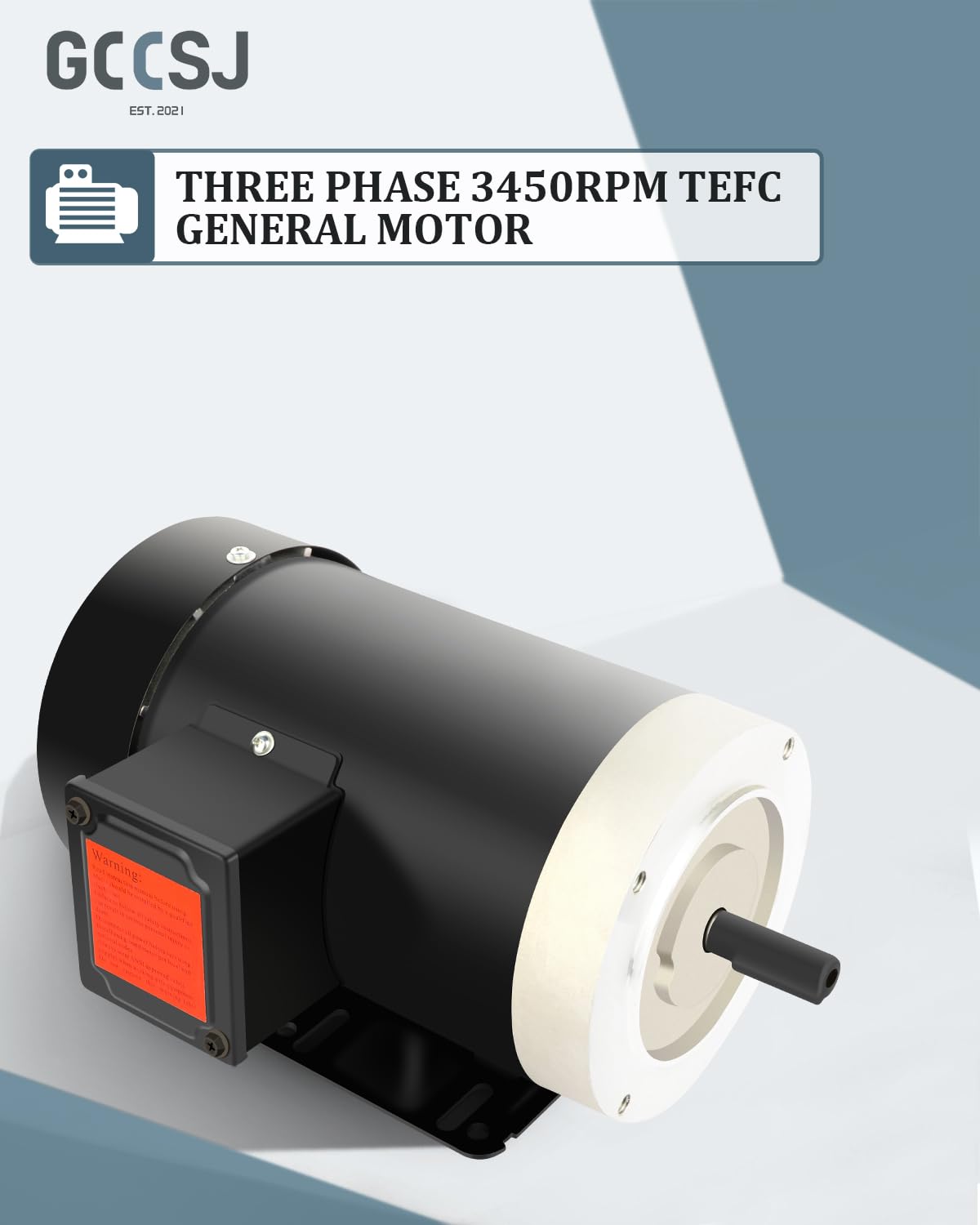 Electric Motor 3HP, Air Compressor Motor, 3450RPM General Purpose Motor,Three Phase Motor 230V/460V CW/CCW 5/8" Shaft Diameter TEFC 2Pole 60HZ