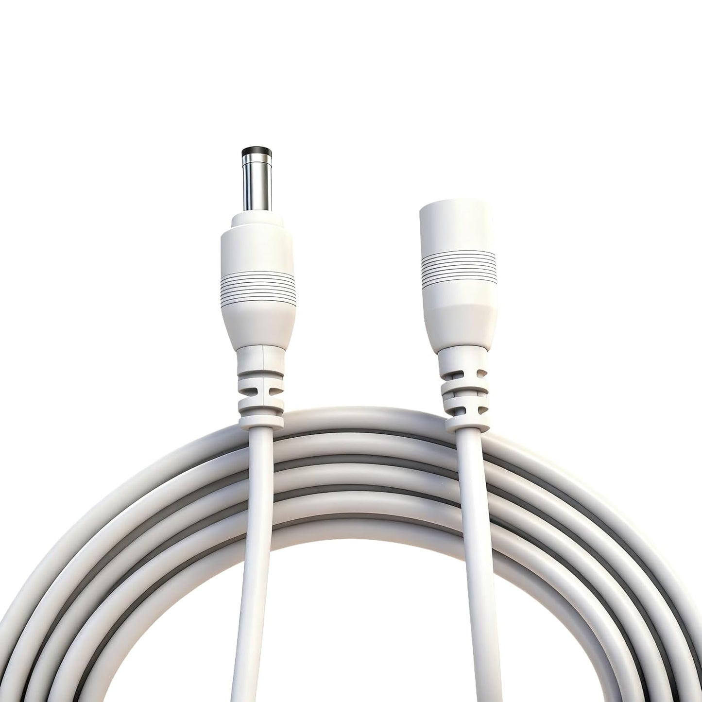 LETONDA 5.5mm 2.1mm, (1, 3.3 DC Power Extension Cable, x Security Camera Power Cord, White ft)