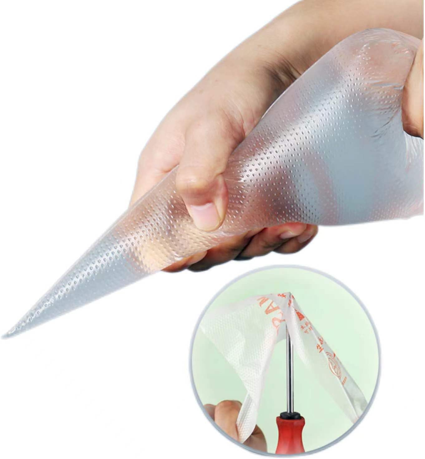 Skiennix Piping Bags - 100pcs 12 Inch Anti-Burst Disposable Cake Decorating Bags | Non-Slip for Cakes & Cookies