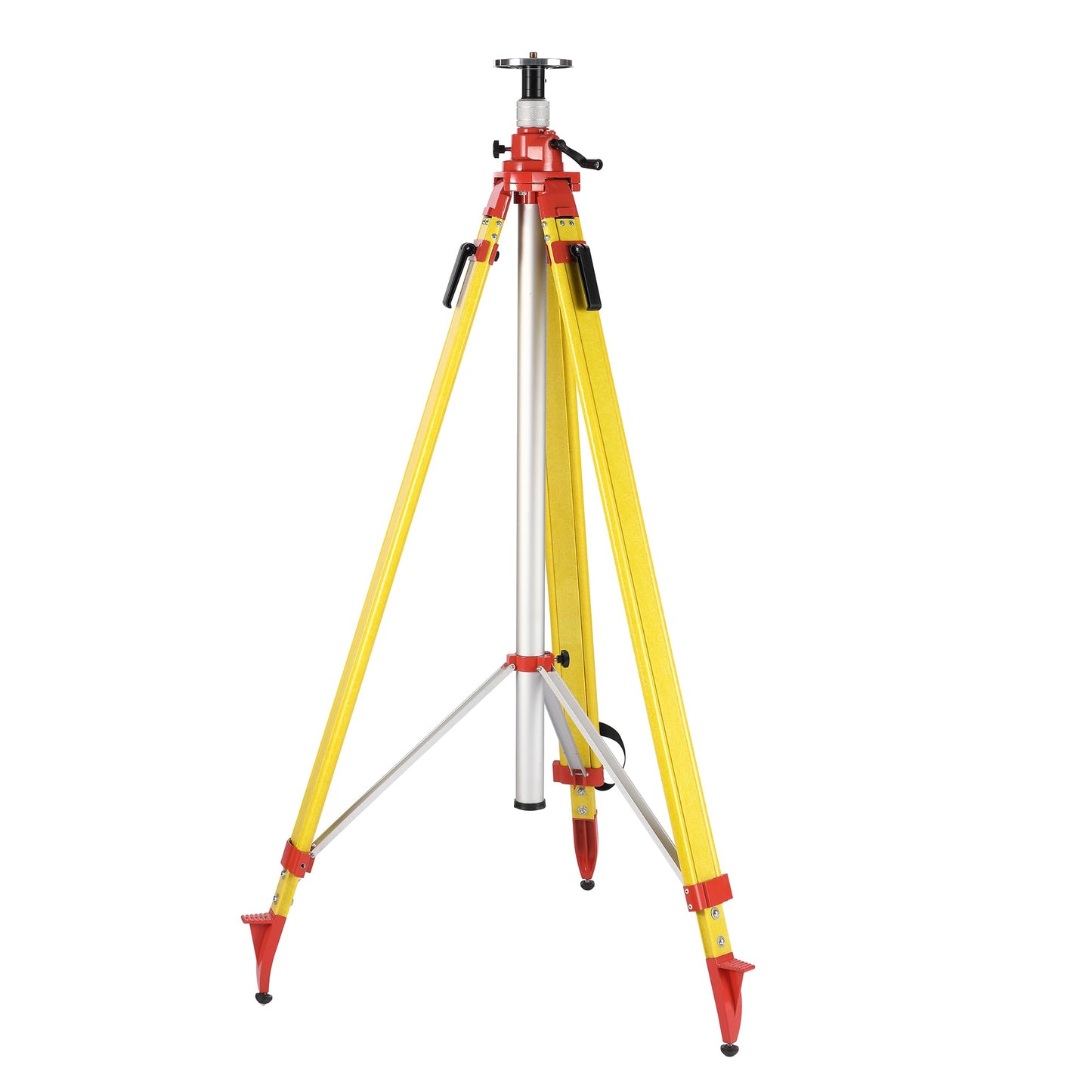 AdirPro Giant 157" Wood/Fiberglass Elevating Tripod, Heavy Duty Multifunctional Tripod for Rotary Lasers - Great for GPS and Robotic Surveying Instruments