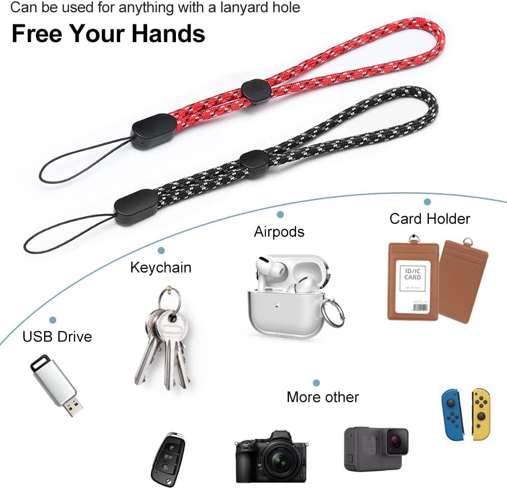 5 Pack 5 Pack Limvory Cell Phone Lanyard, Adjustable Phone Wrist Strap with Tether Tab fit iPhone and Most Cell Phones