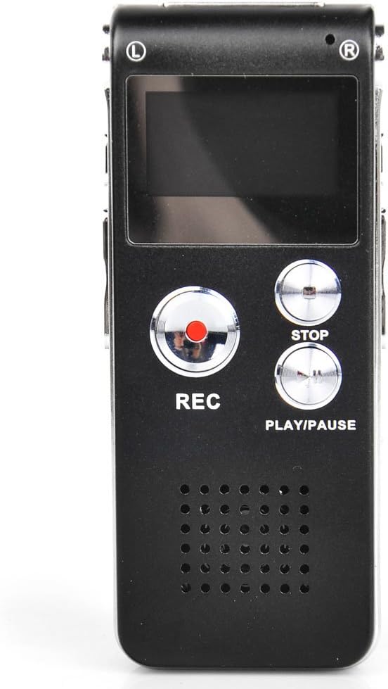 Lantomall 8GB 650Hr MP3 Digital Voice Recorder Dictaphone Player Black
